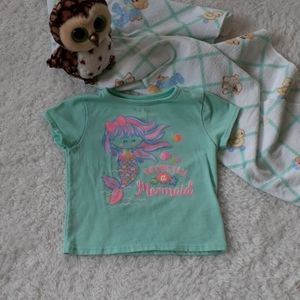 Garanimals Babies Mint Green Mermaid Tee Shirt Size 12 Months